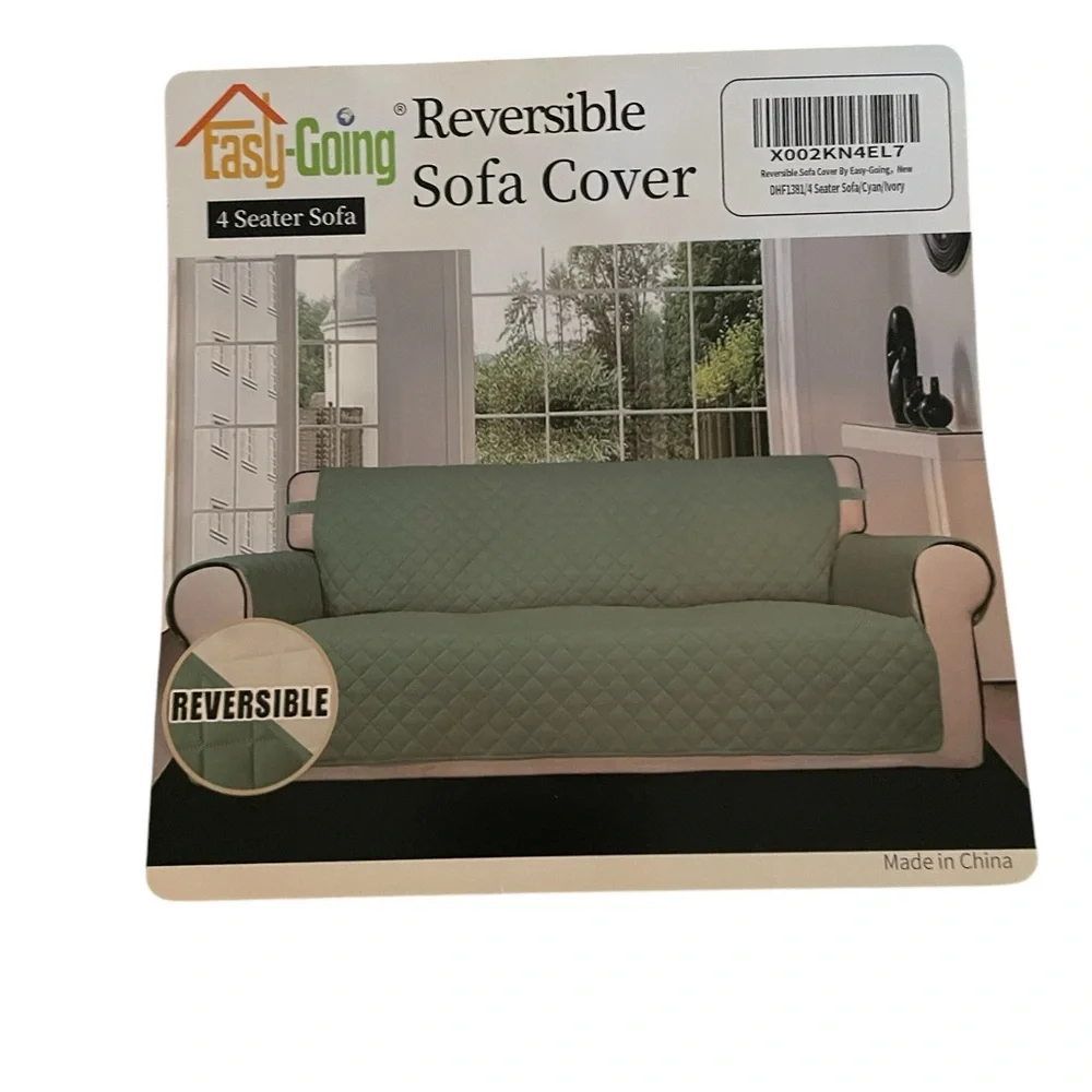 Easy-Going 4-Seater Quilted Reversible Water-Resistant Couch Sofa Cover